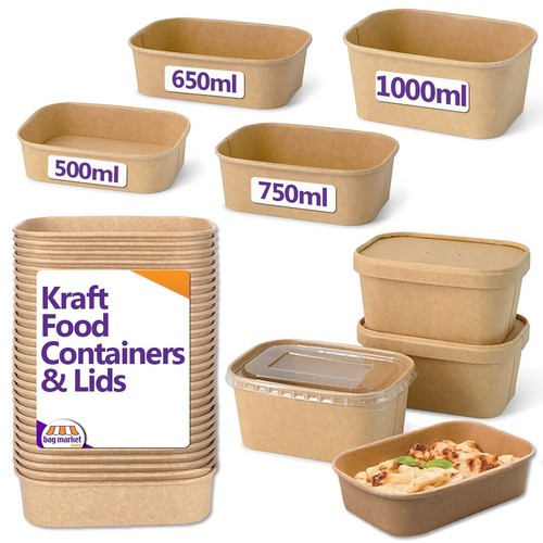 Kraft food containers - 50,