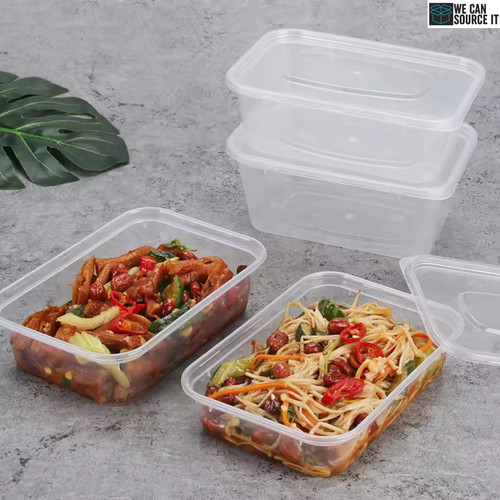 Clear plastic rectangle food - plastic,