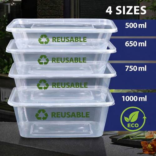 Plastic food containers with - food,