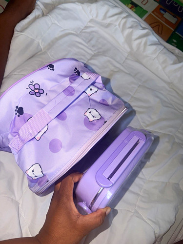 Purple kids lunch bag snap - &,