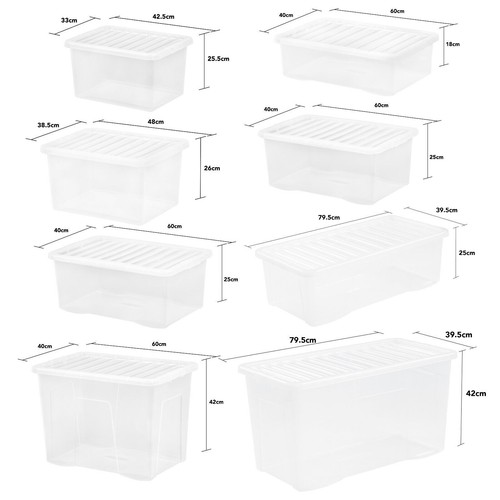 Clear plastic storage box - plastic,