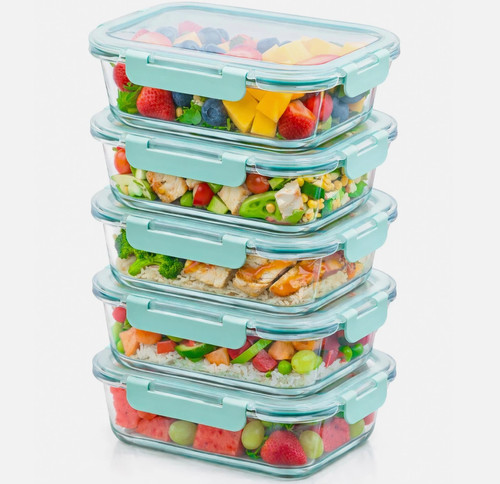 5pcs glass food storage - storage, set