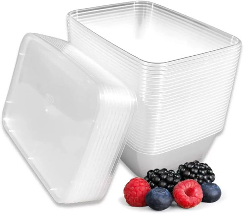 25pk plastic food containers - food,