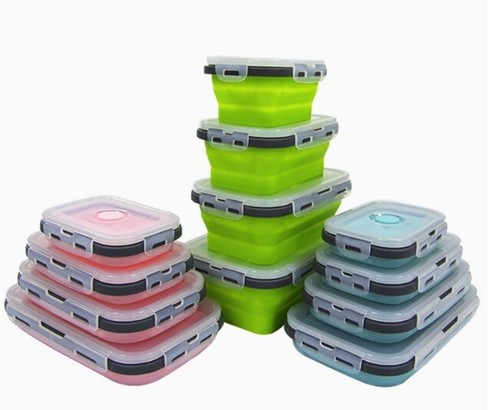 4pc silicone collapsible food - silicone,