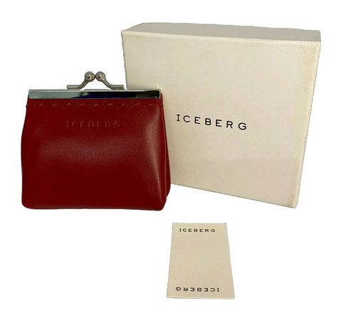 Iceberg small red leather snap - iceberg,