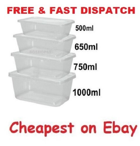 Plastic food containers clear - plastic,