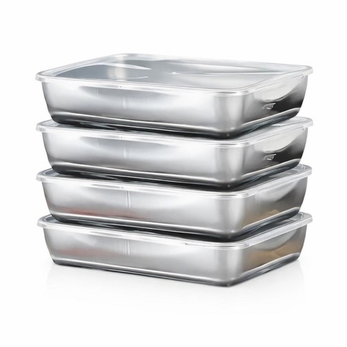 4pcs large stainless steel - 4pcs,