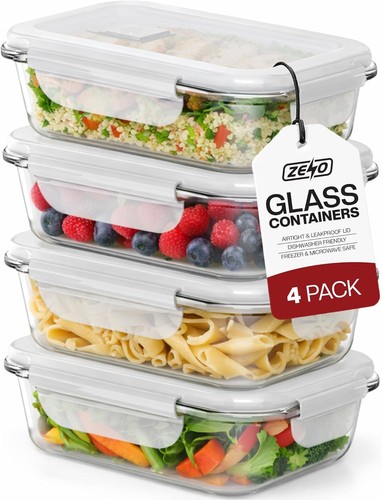 4pcs glass containers set - glass,