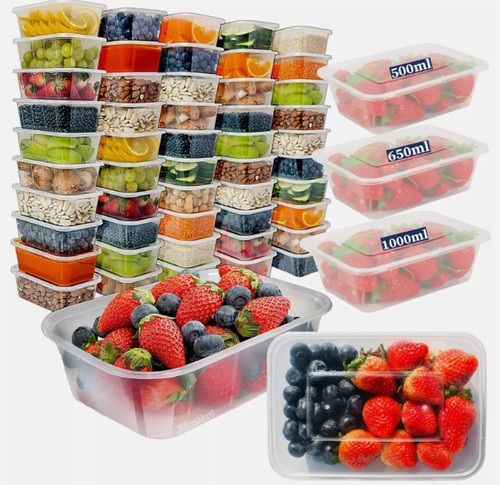 Plastic food containers with - plastic,